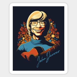 John Denver -  Retro Fan Artwork Sticker